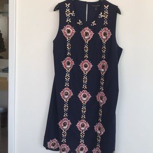 Beaded Navy Dress